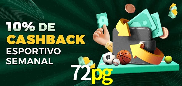 10% de bônus de cashback na 72pg